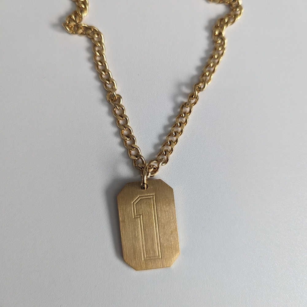 18K gold plated #1 Necklace